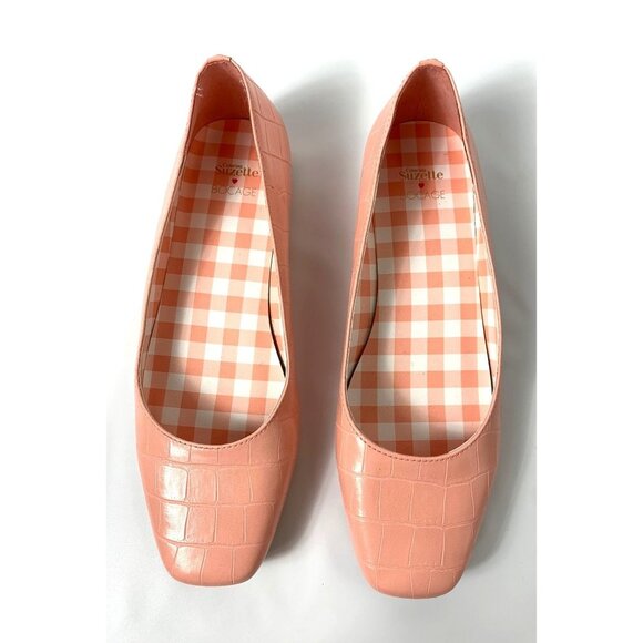 NWOB Coucou Suzette X Bocage Pink Embossed Ballet Flats Size 38 - Picture 8 of 10